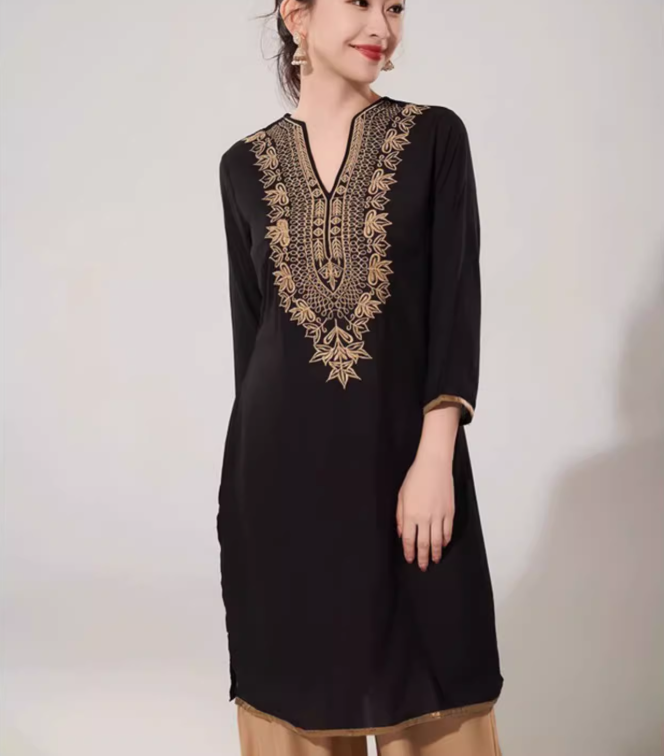 Indian Retro Embroidered Women - Summer Clothing Pakistan avis et prix