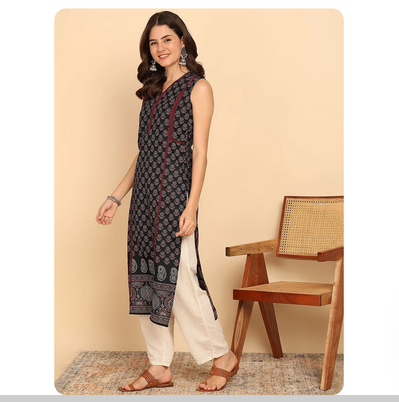 Indian ethnic style printed pu - Summer Clothing Pakistan avis et prix