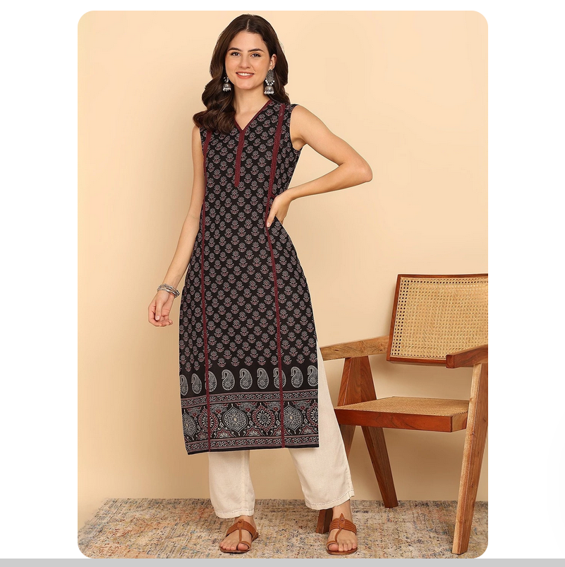 Indian ethnic style printed pu - Summer Clothing Pakistan avis et prix