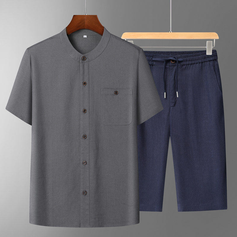 Men's Cotton Linen Tang Suit S - Summer Clothing Linen avis et prix