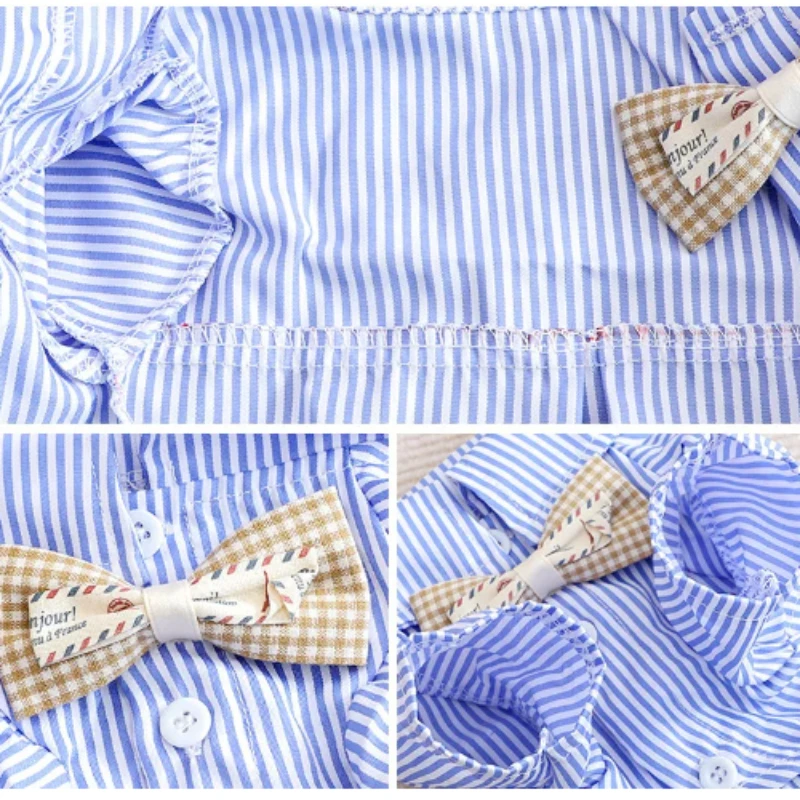 Pet Dog Clothes Bowknot Stripe - Summer Dog Clothing avis et prix